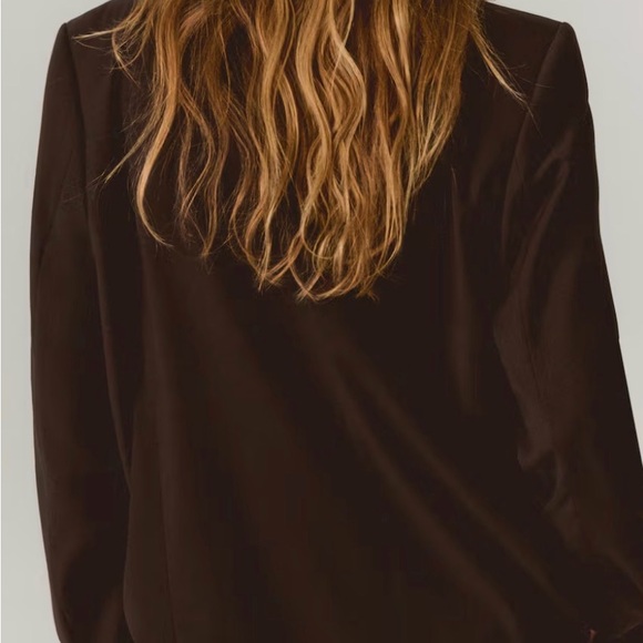 H&M Dark Brown Double-Breasted Women's Blazer - Picture 3 of 5